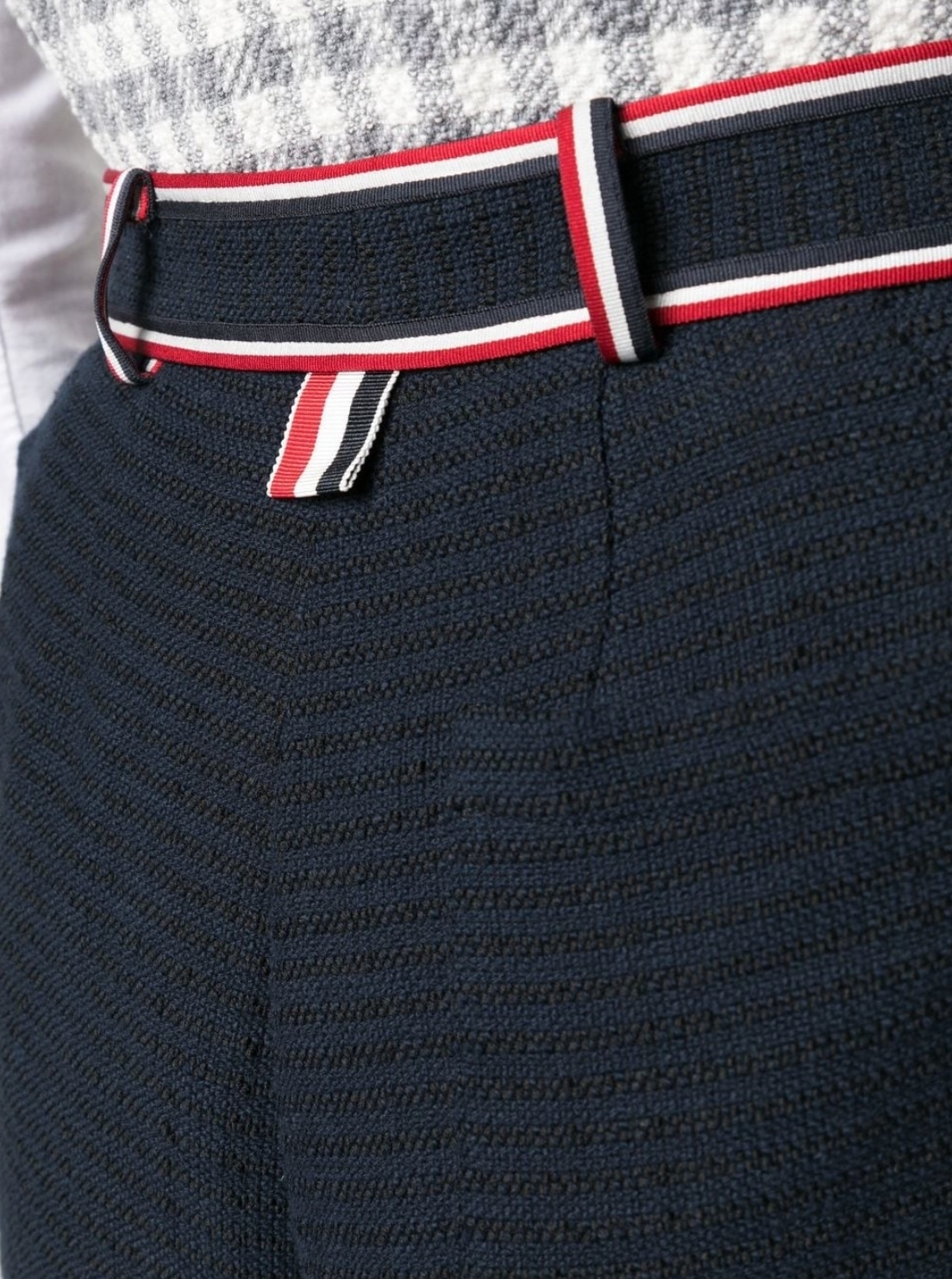 Thom Browne Rwb Stripe Shorts In Black