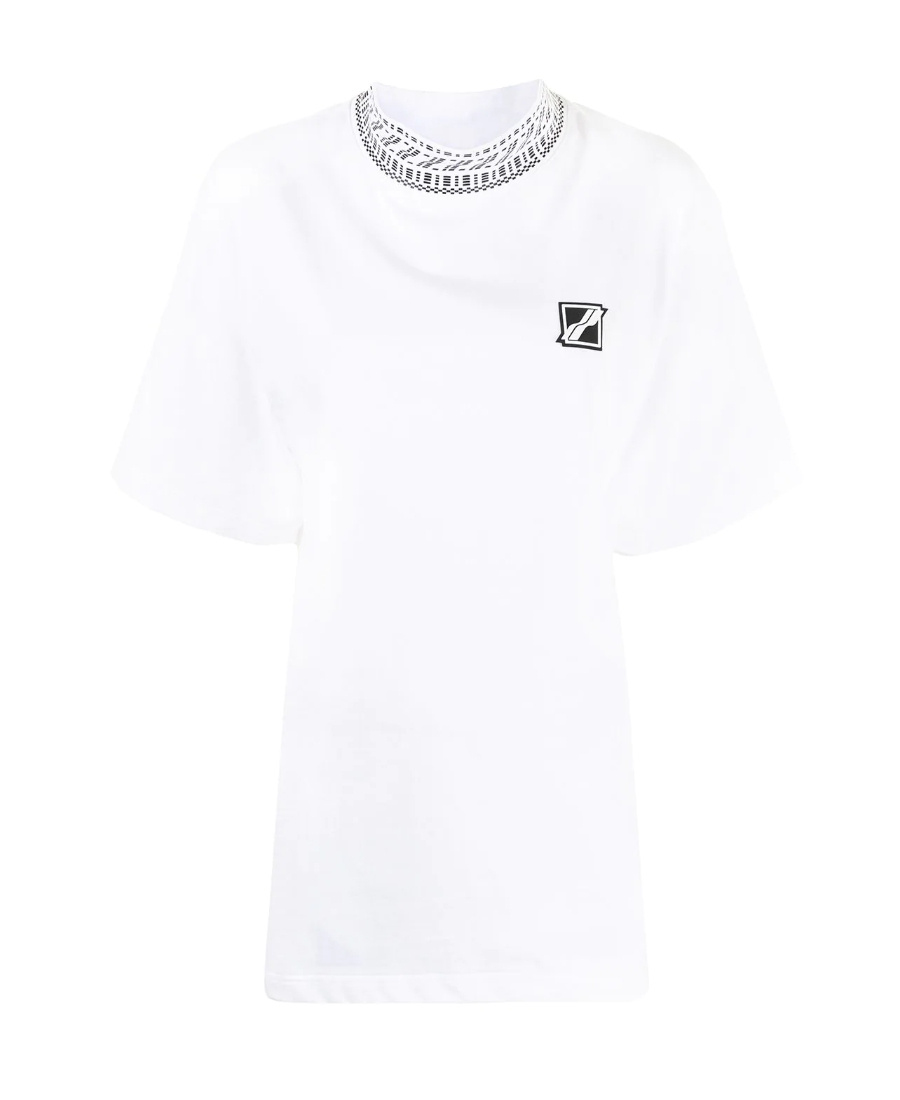 We11 Done High-neck T-shirt In White