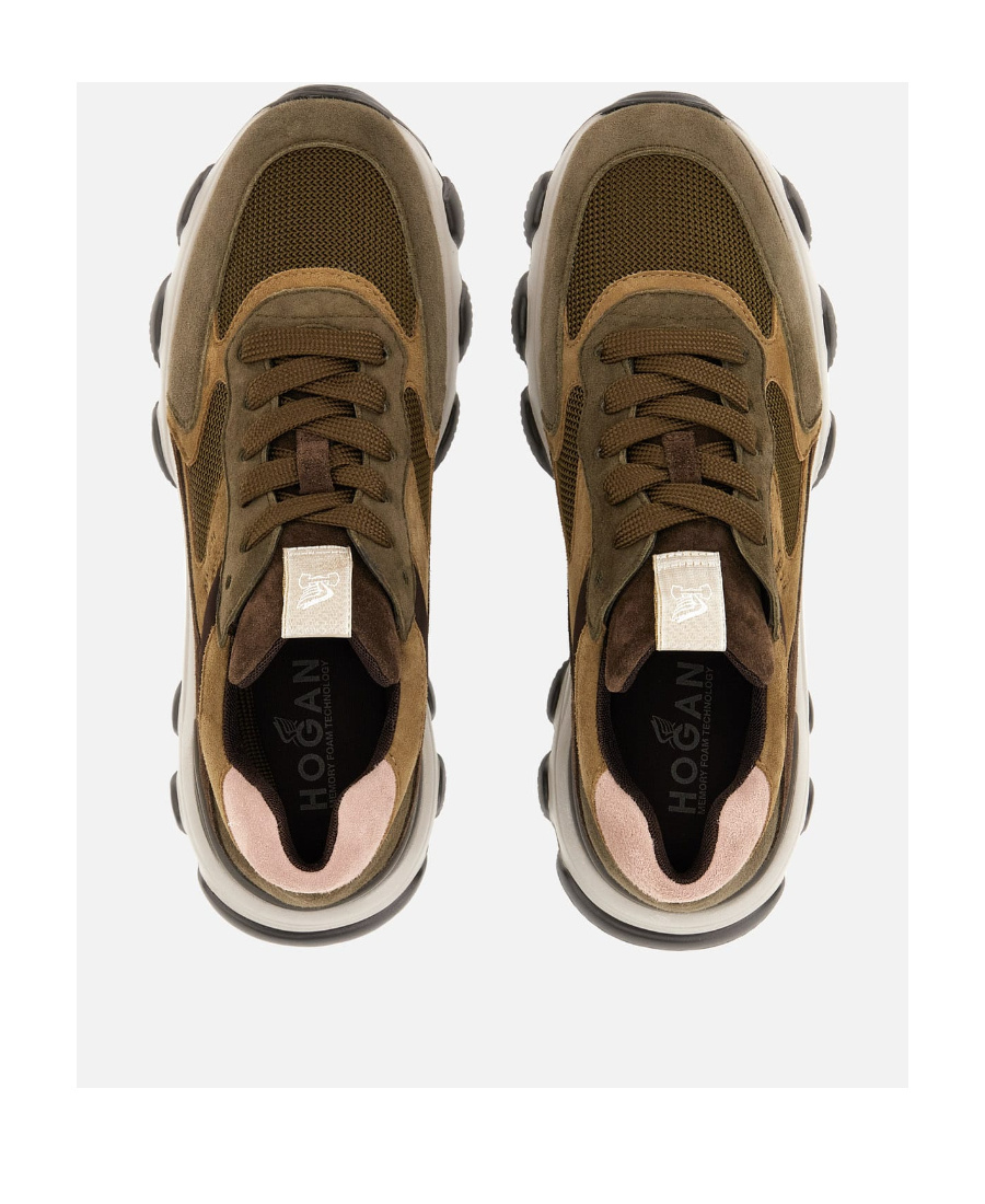 Hogan Hyperactive Panelled Suede Sneakers In Black