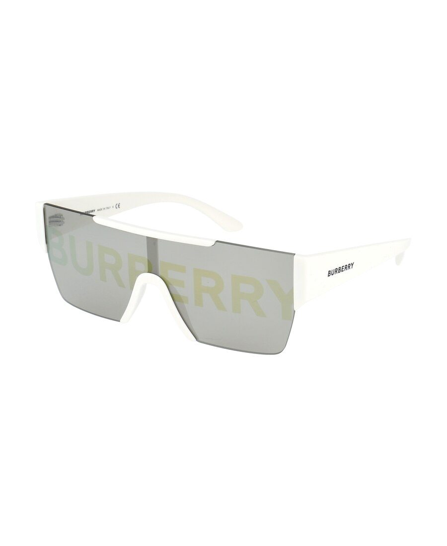 Burberry Rectangular Logo Sunglasses In Gray