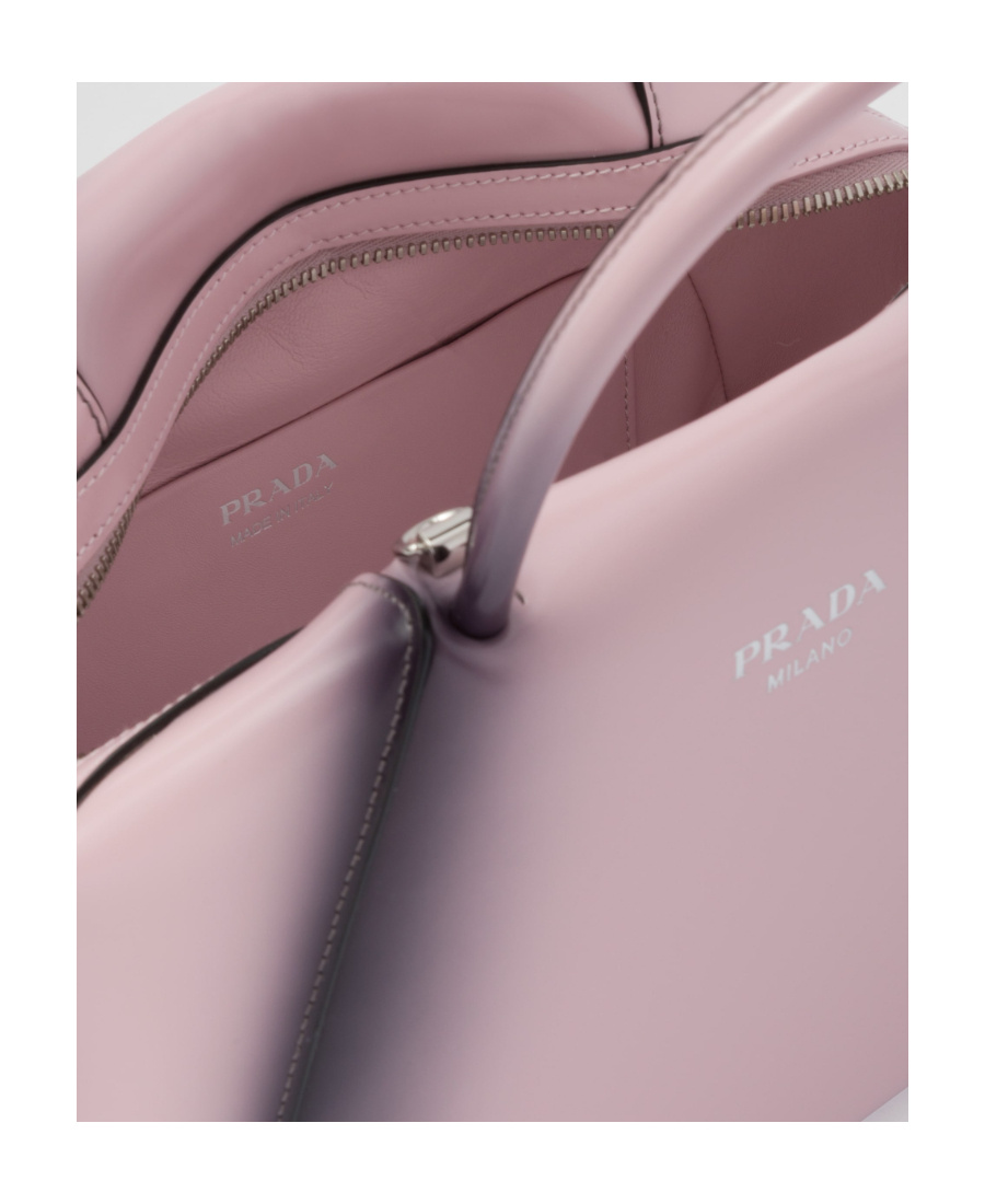Prada Small Brushed Tote Bag In Pink