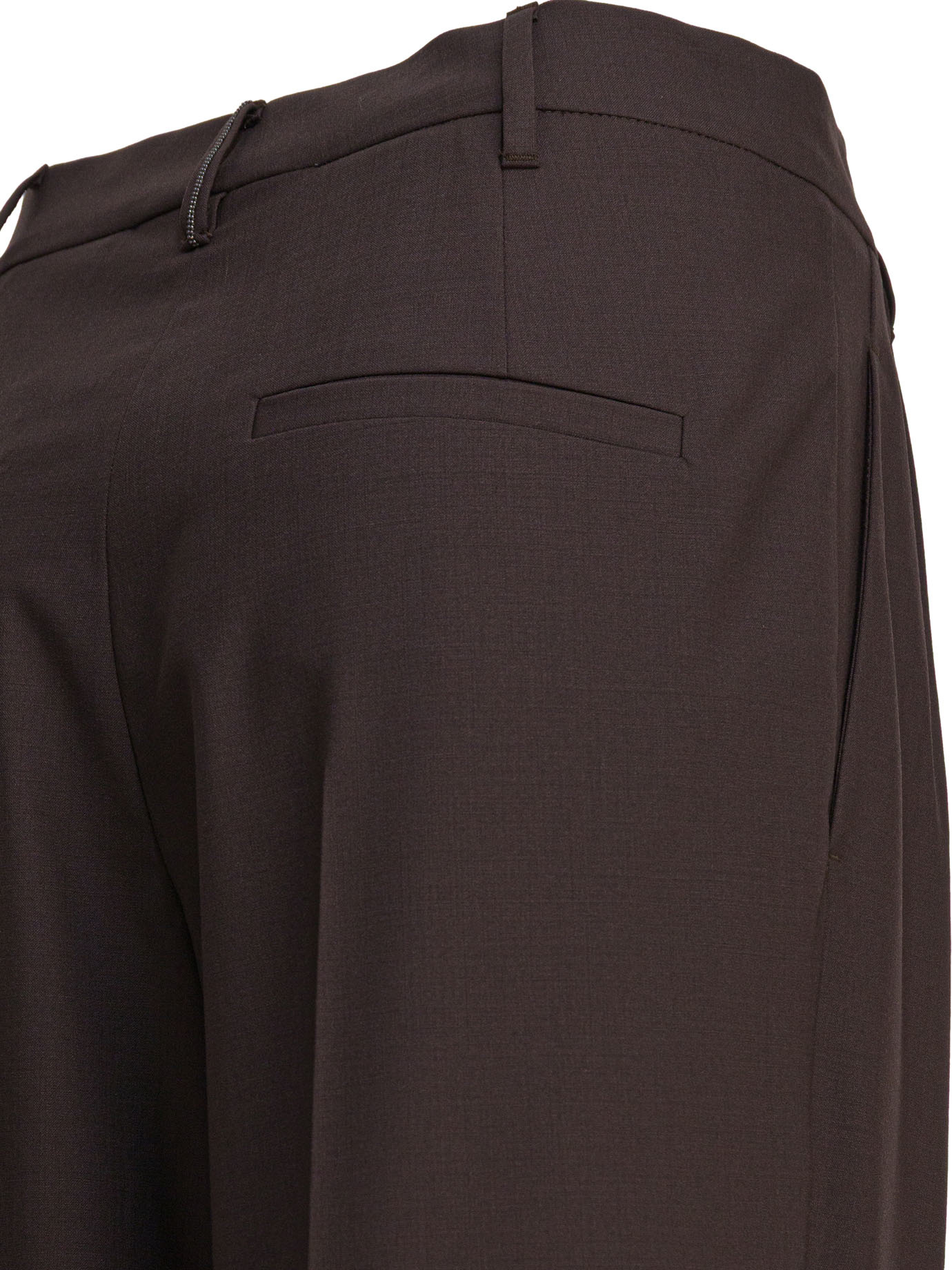 Brunello Cucinelli Tailored Trousers With Back Pocket And Belt Loops In Brown