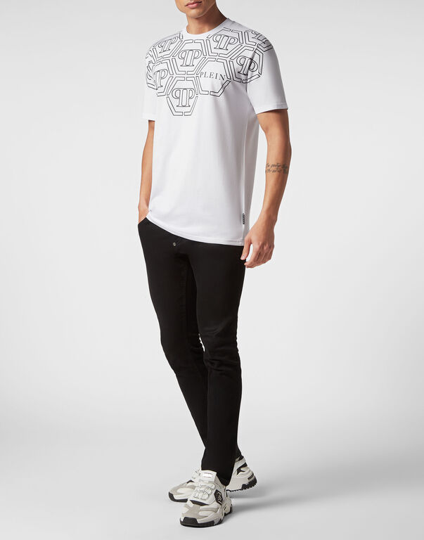 Philipp Plein Ss Hexagon Round-neck T-shirt In White