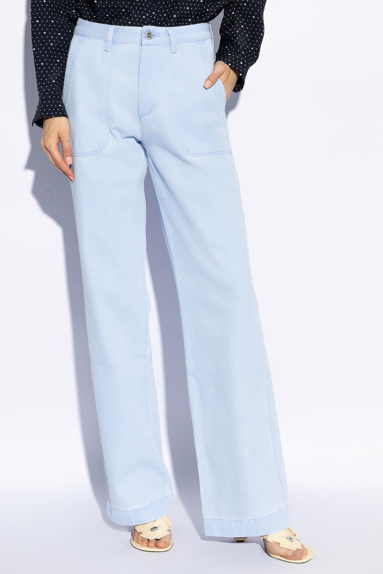 Apc Straight-leg Cotton Jeans In Blue