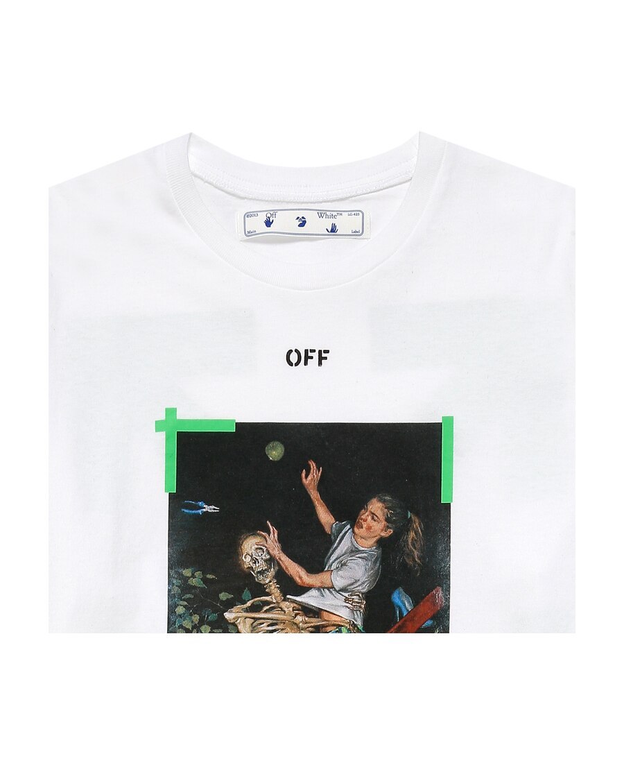 Off-white Graphic-print Cotton T-shirt In White
