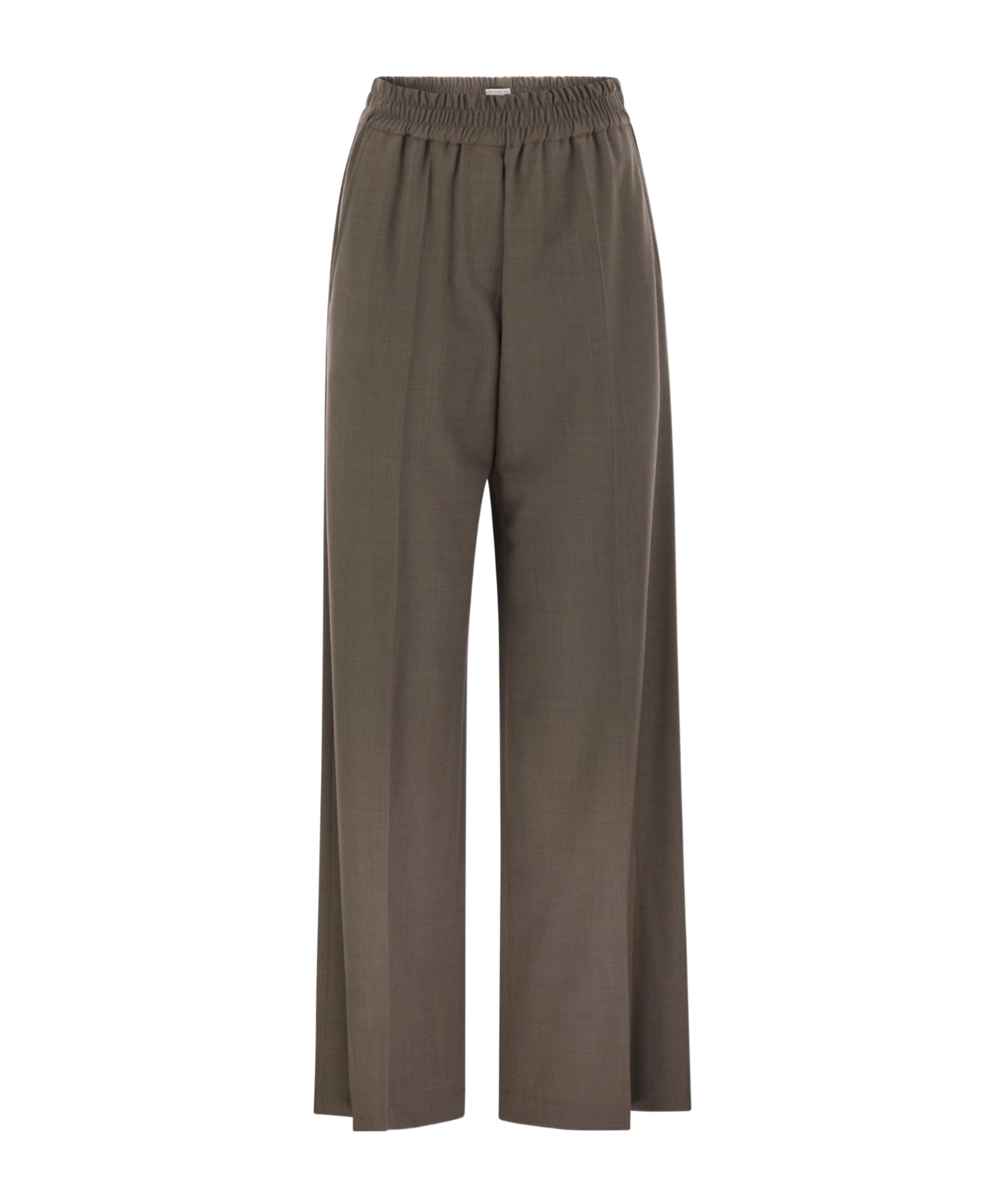 Brunello Cucinelli Elastic Waist Casual Pants In Brown