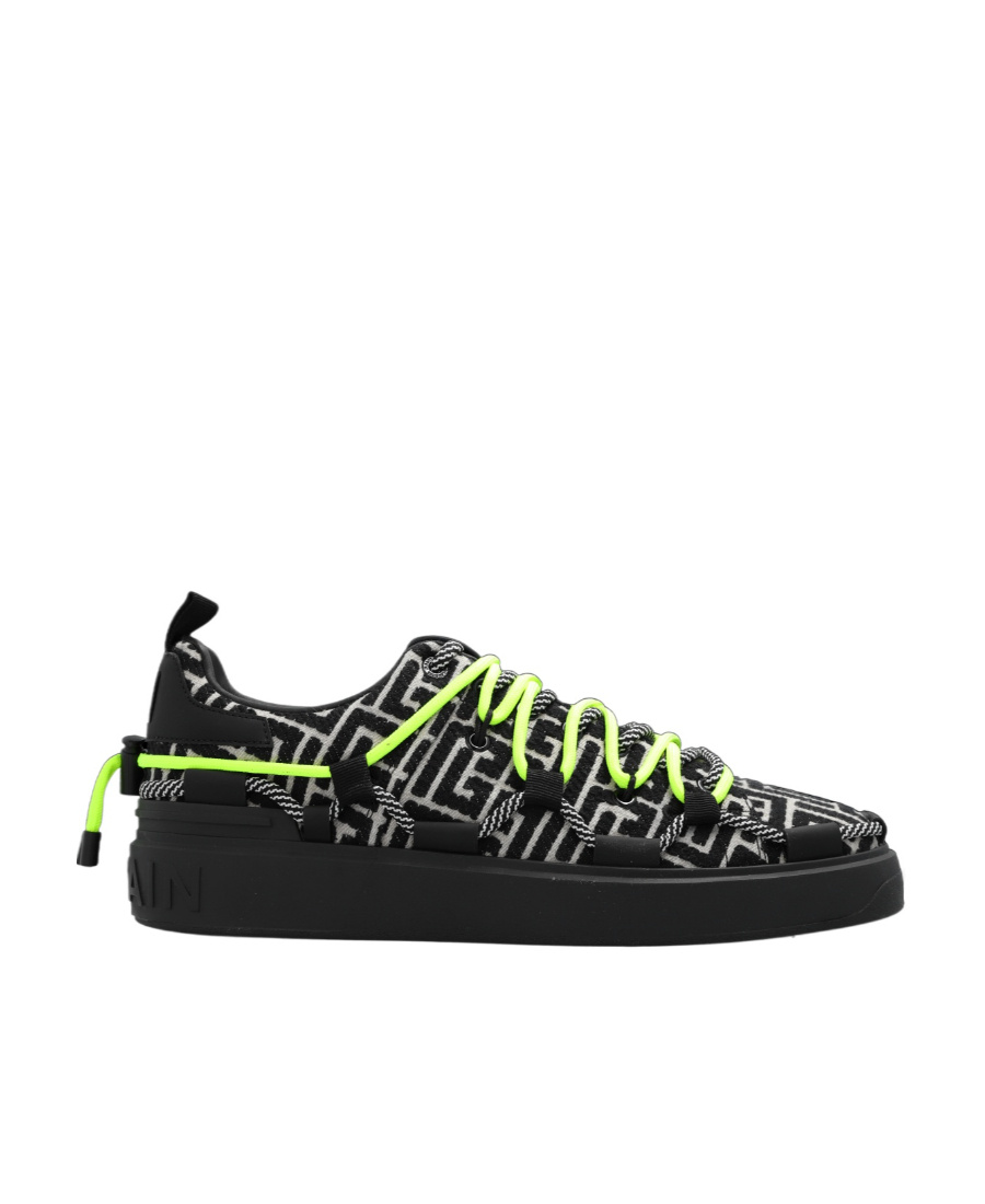 Balmain B-court Monogram Sneakers In Black