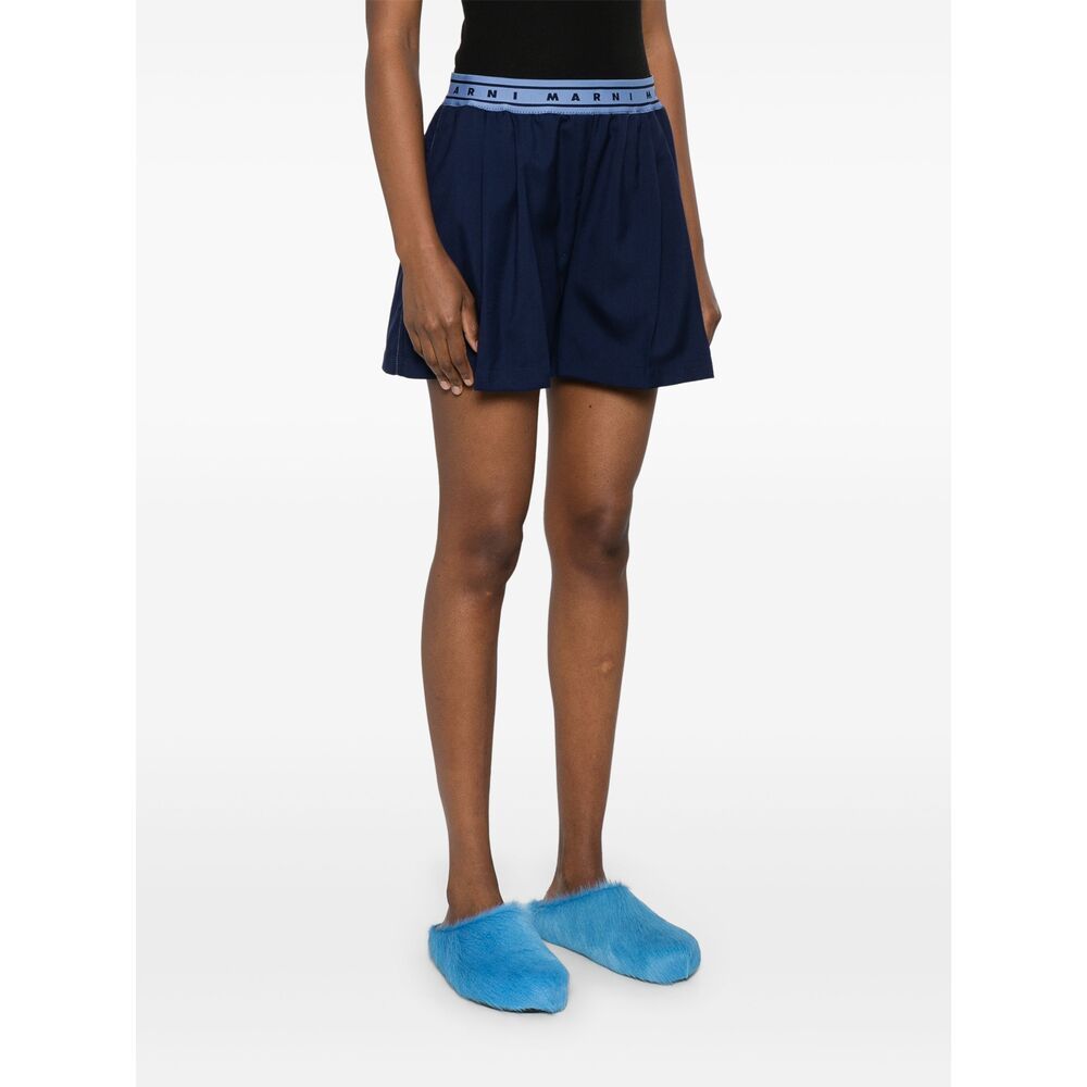 Marni Pleated Shorts In Black
