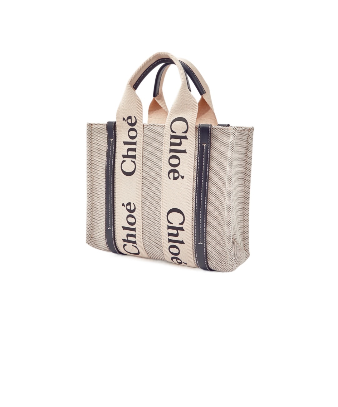 Chloé Stitched Tote Bag With Handles And Strap In Nude