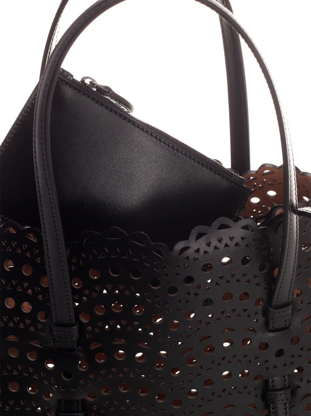 ALAÏA MINA LEATHER TOTE BAG