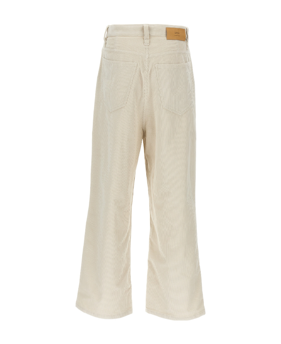 Ami Alexandre Mattiussi Belt Ring Casual Pants In Nude