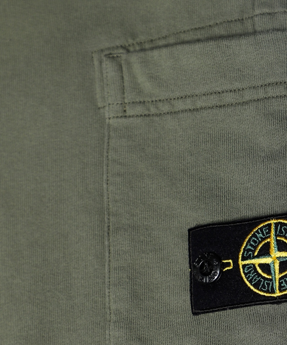 Stone Island Junior Compass-patch Elasticated Waistband Track Pants In Green