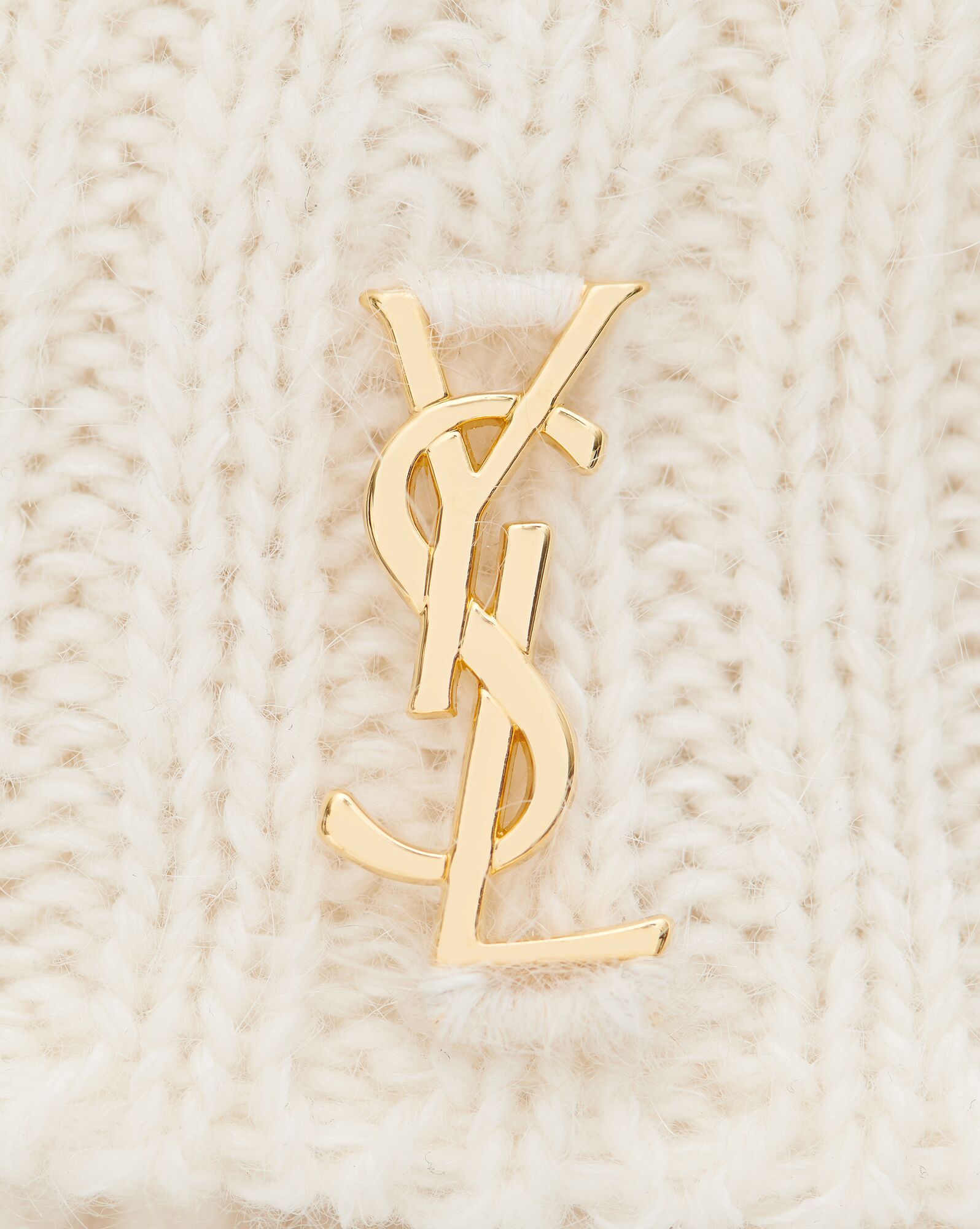 Saint Laurent Ribbed-knit Roll-neck Jumper In White