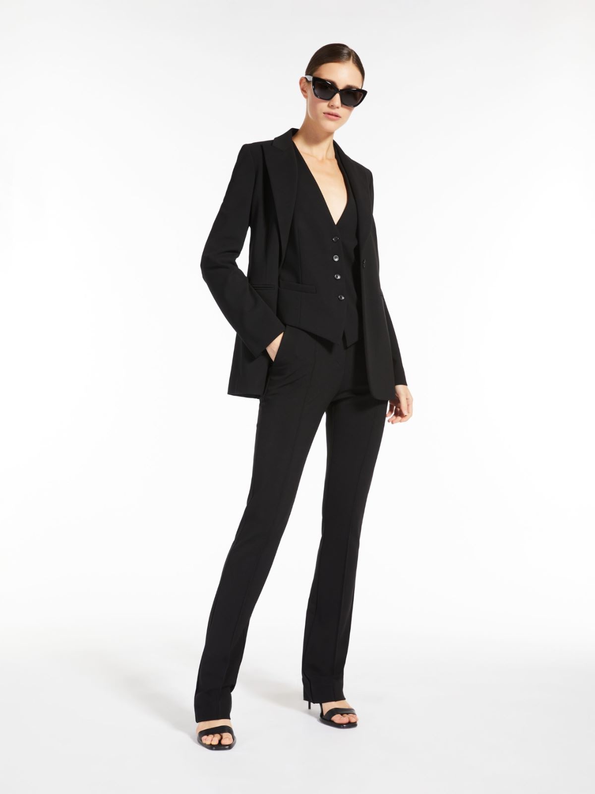 Max Mara High-waist Tailored Trousers In Black