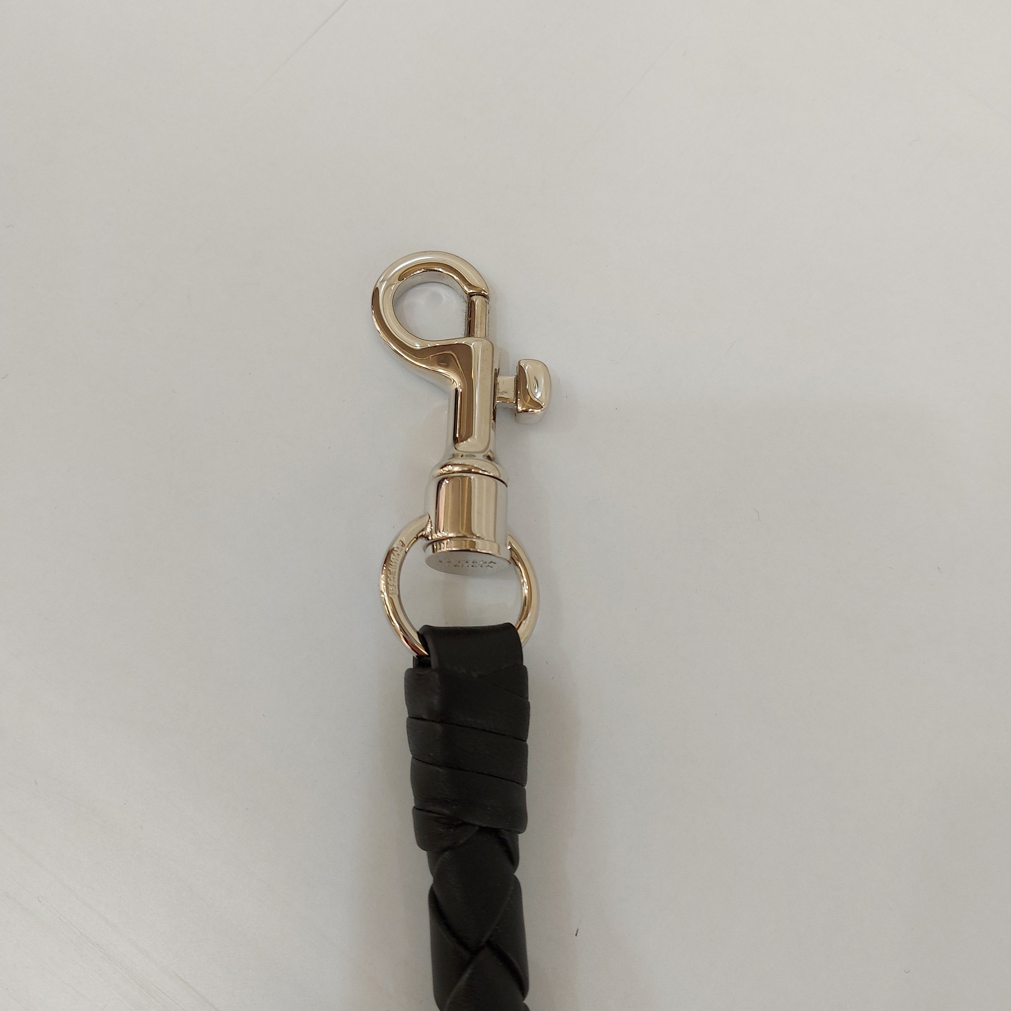 Bottega Veneta Weave A Key Chain In Black