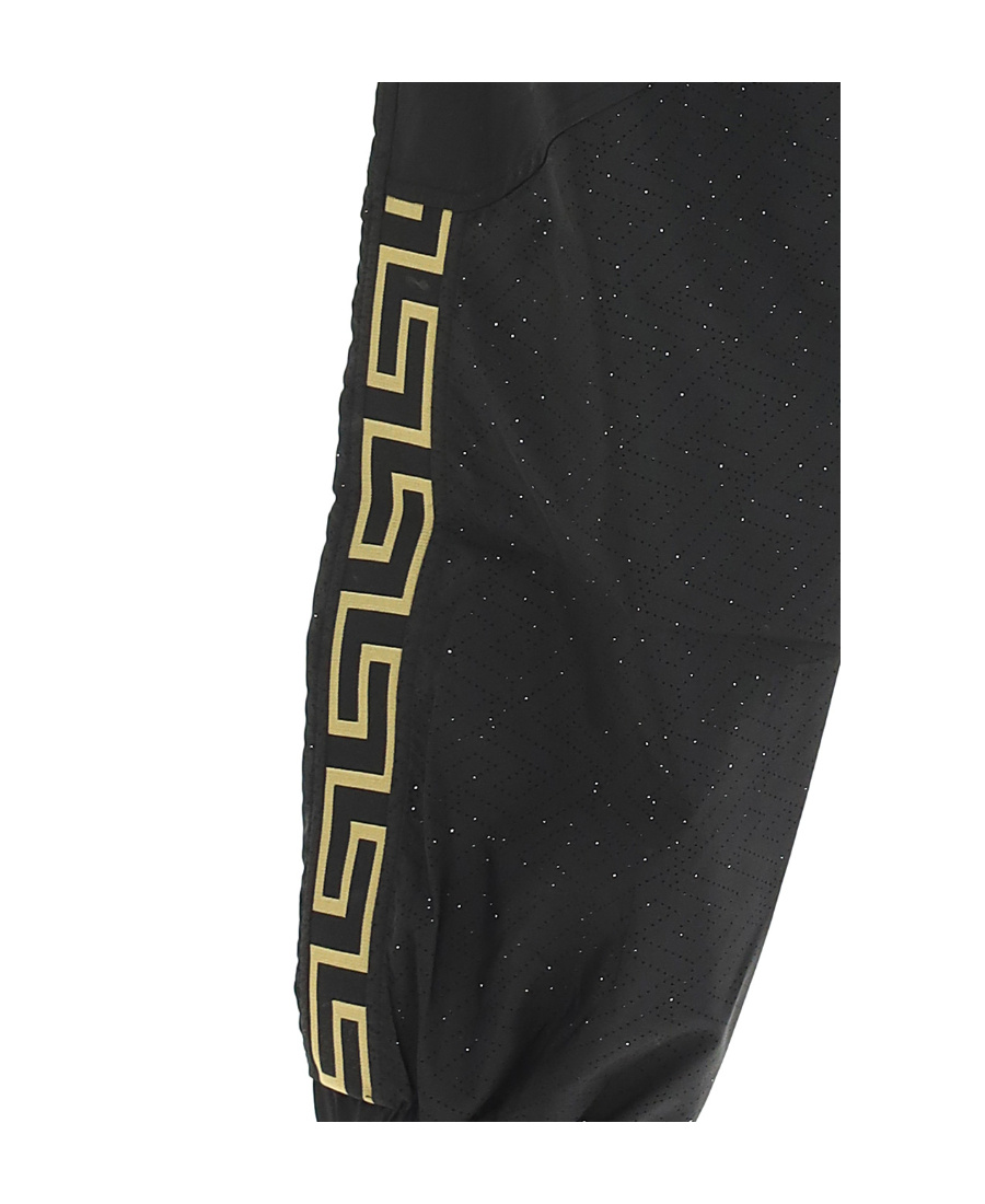Versace La Greca Print Track Pants In Black
