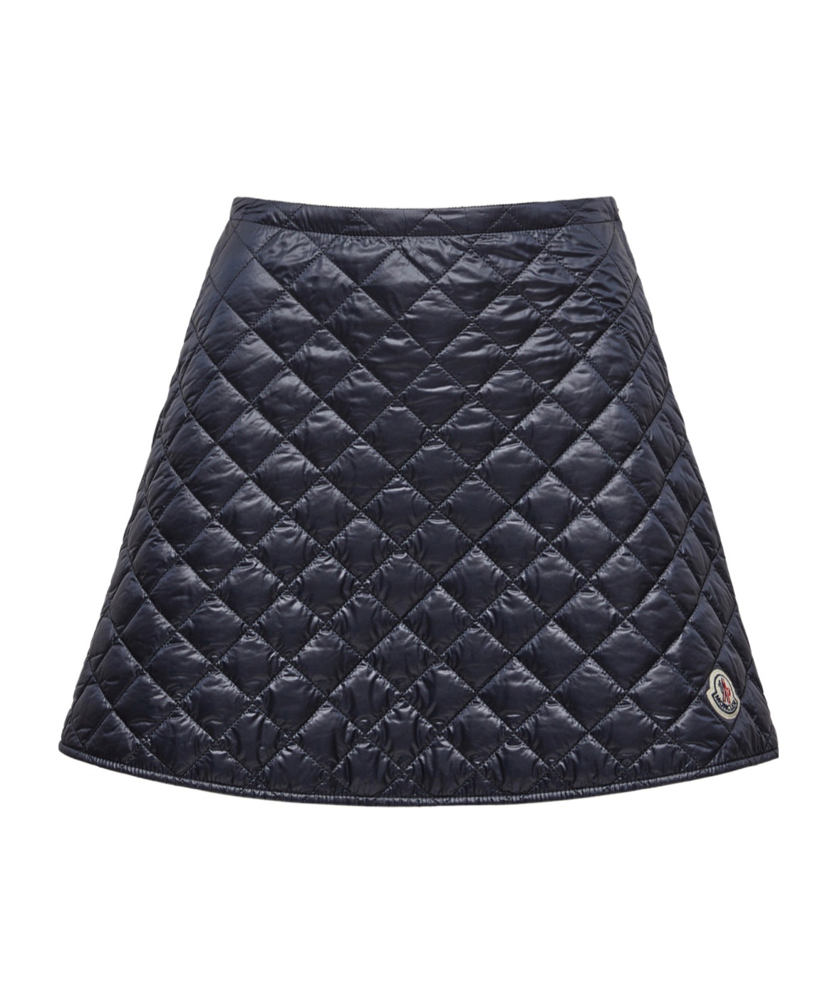 Moncler Navy Blue Diamond-quilted Mini Skirt In Blue