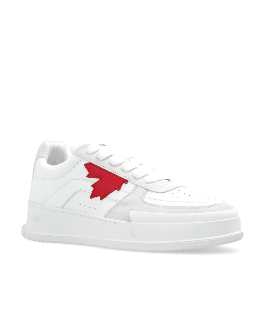 Dsquared2 Logo-patch Lace-up Sneakers In White