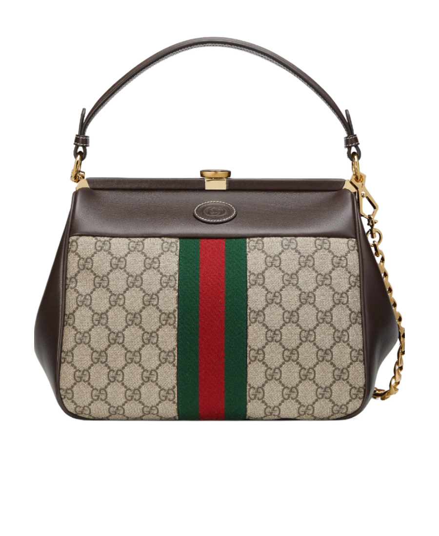 Gucci Virgo Gg Supreme Canvas Tote Bag In Nude