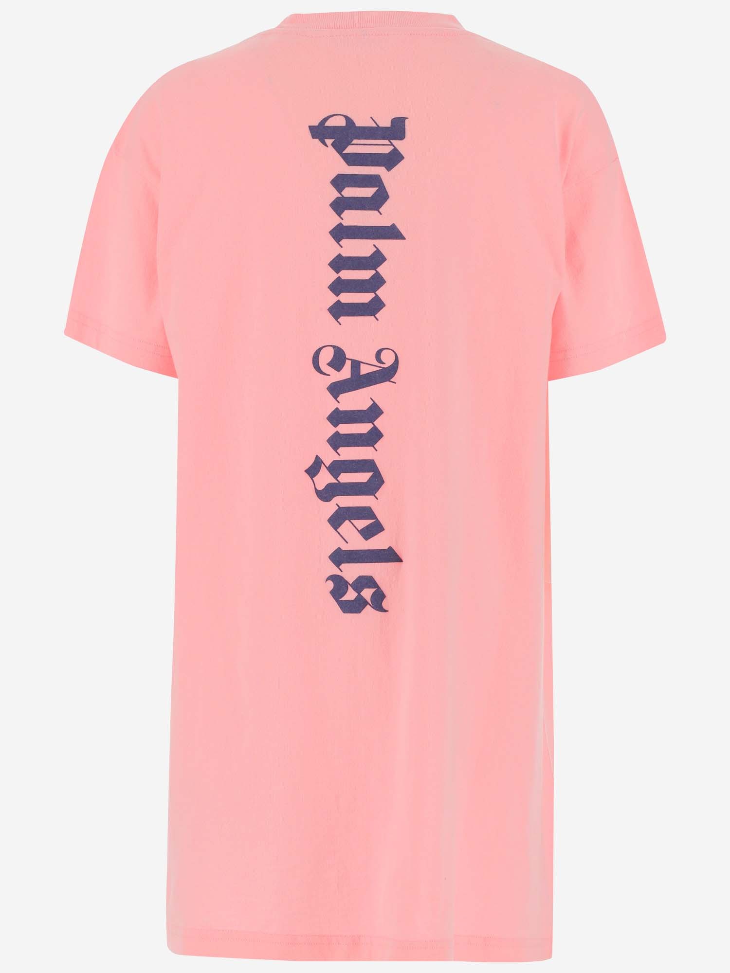PALM ANGELS LOGO-PRINT T-SHIRT DRESS