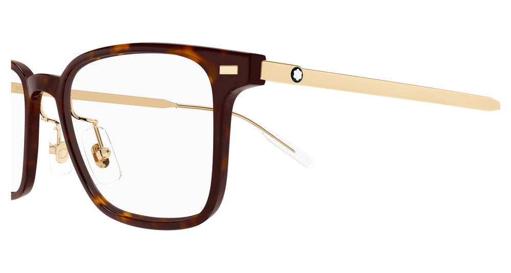 Montblanc Eyewear Rectangle Frame Glasses In Brown