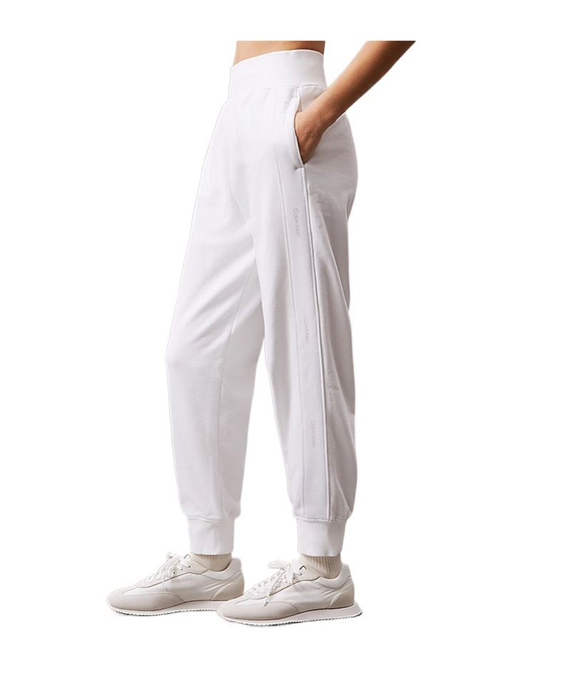 Calvin Klein Fleece Joggers In Bright White