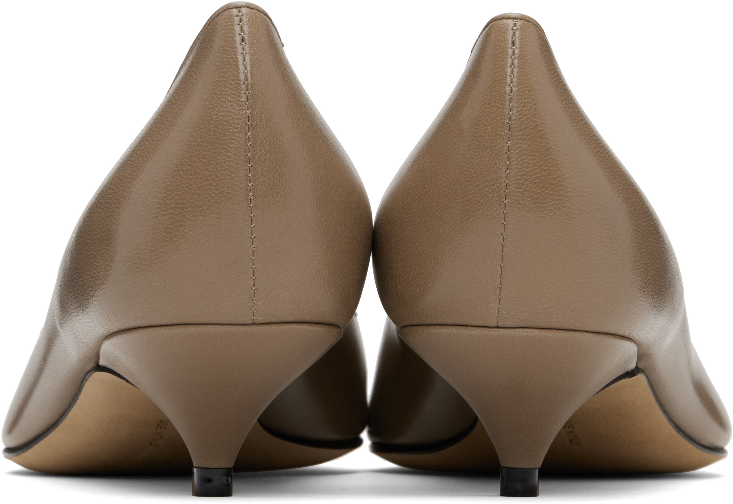 The Row Pointed Mid-heel Shoes In Brown