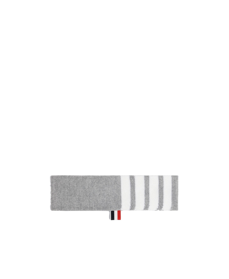 Thom Browne 4-bar Stripe Headband In Gray