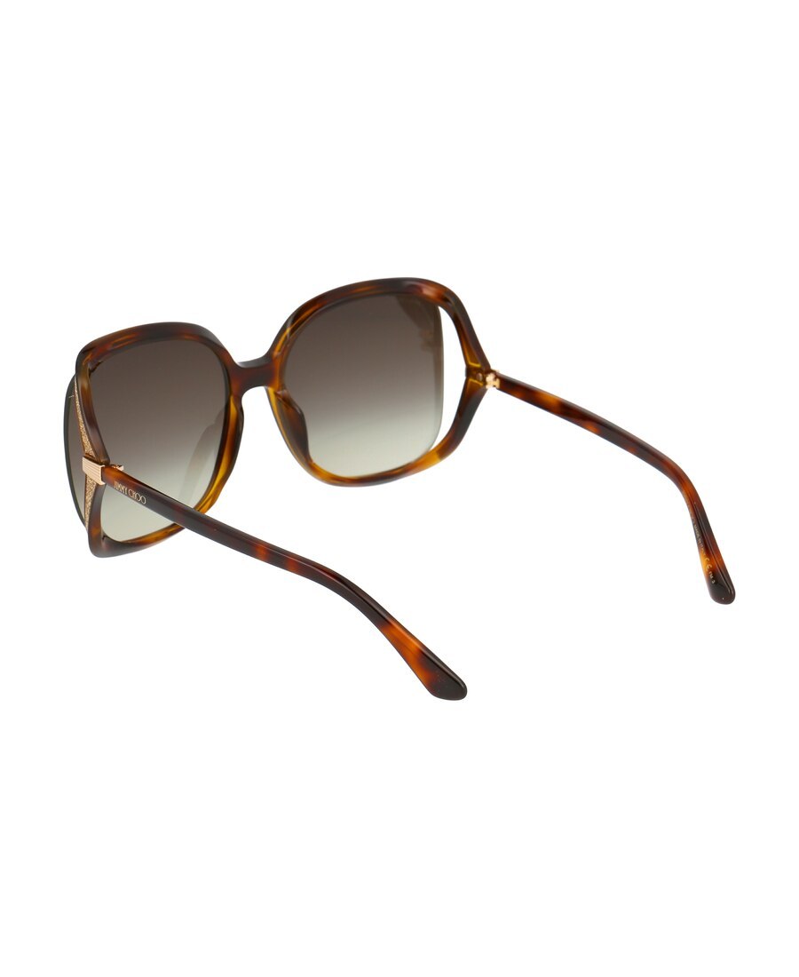 Jimmy Choo Logo Full-frame Sunglasses In Brown