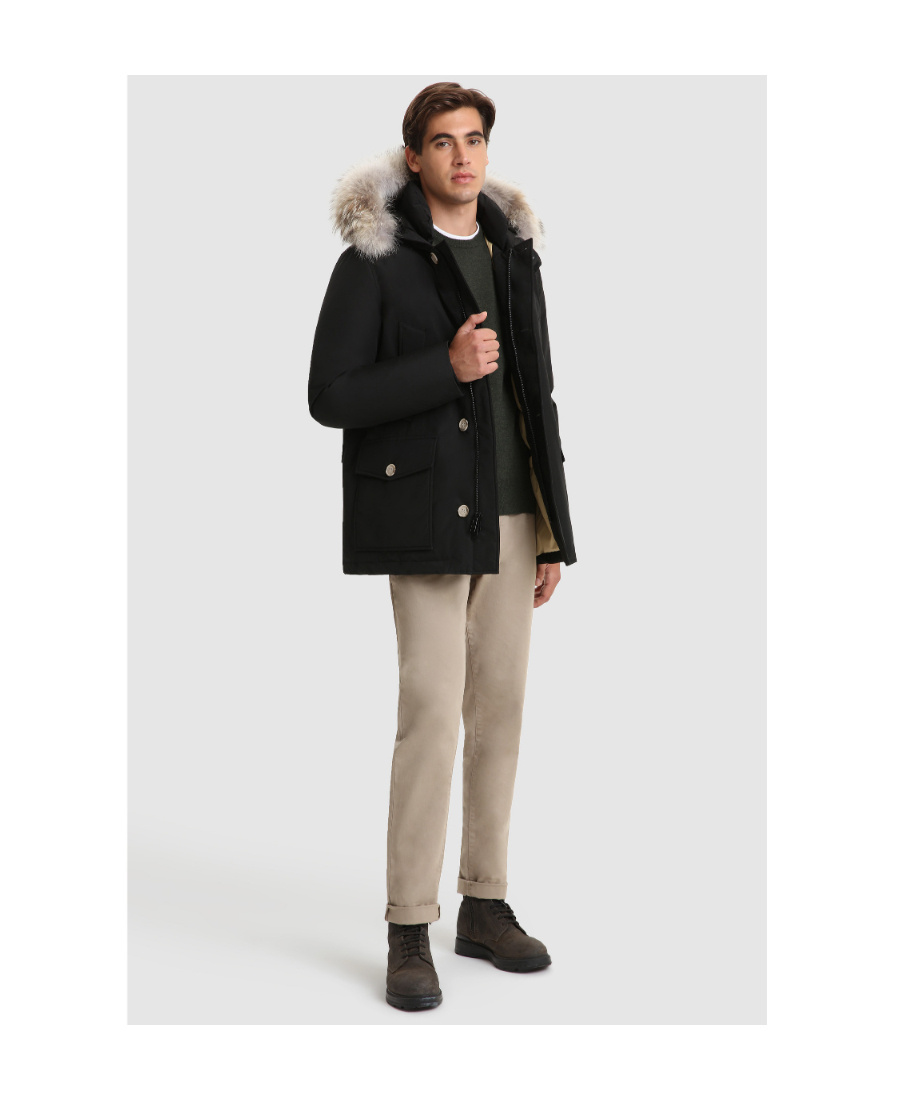 Woolrich Arctic Anorak Down Jacket In Black