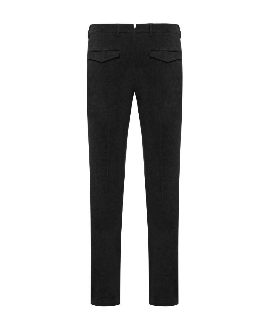 Pt Torino Midnight Blue Stretch Modal Blend Pant In Black