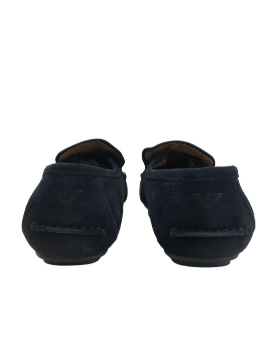 Emporio Armani Logo Business Casual Shoes In Black