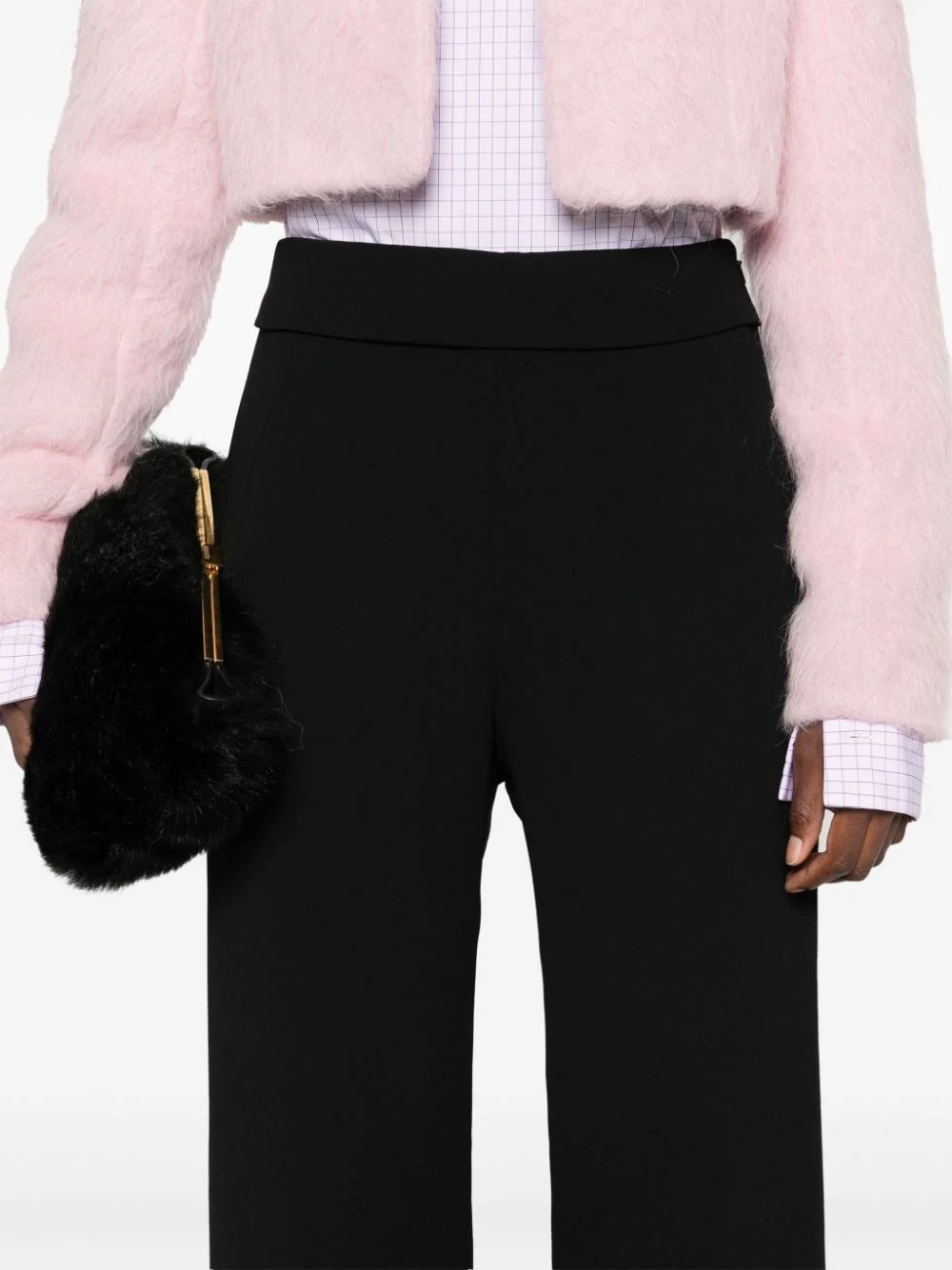 Dries Van Noten Elastic Waist Casual Pants In Black