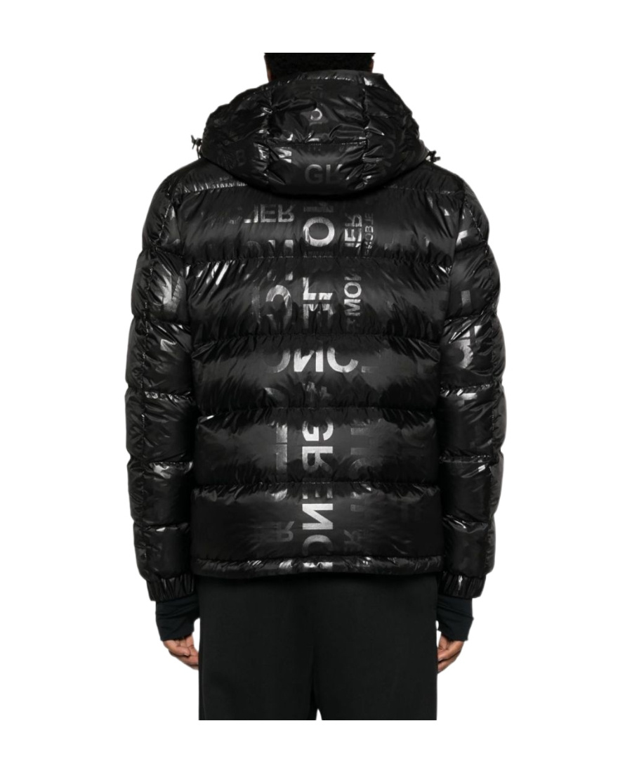 Moncler Logo-print Down Puffer Jacket In Black
