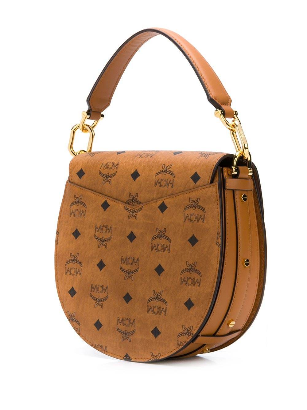 Shop Mcm Patricia Visetos-print Tote Bag In Brown