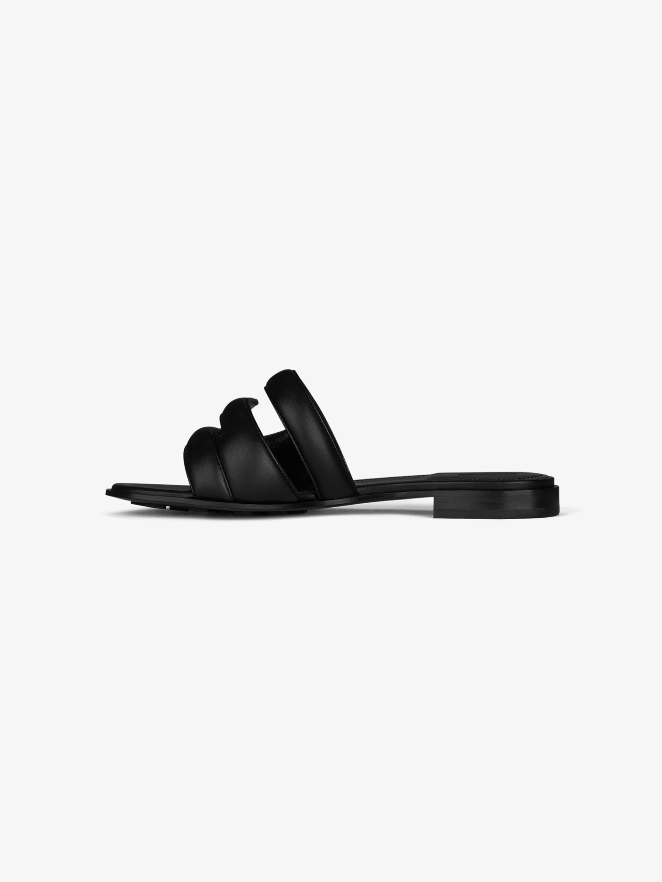 Givenchy Logo Cut Out-detail Sandals In Black