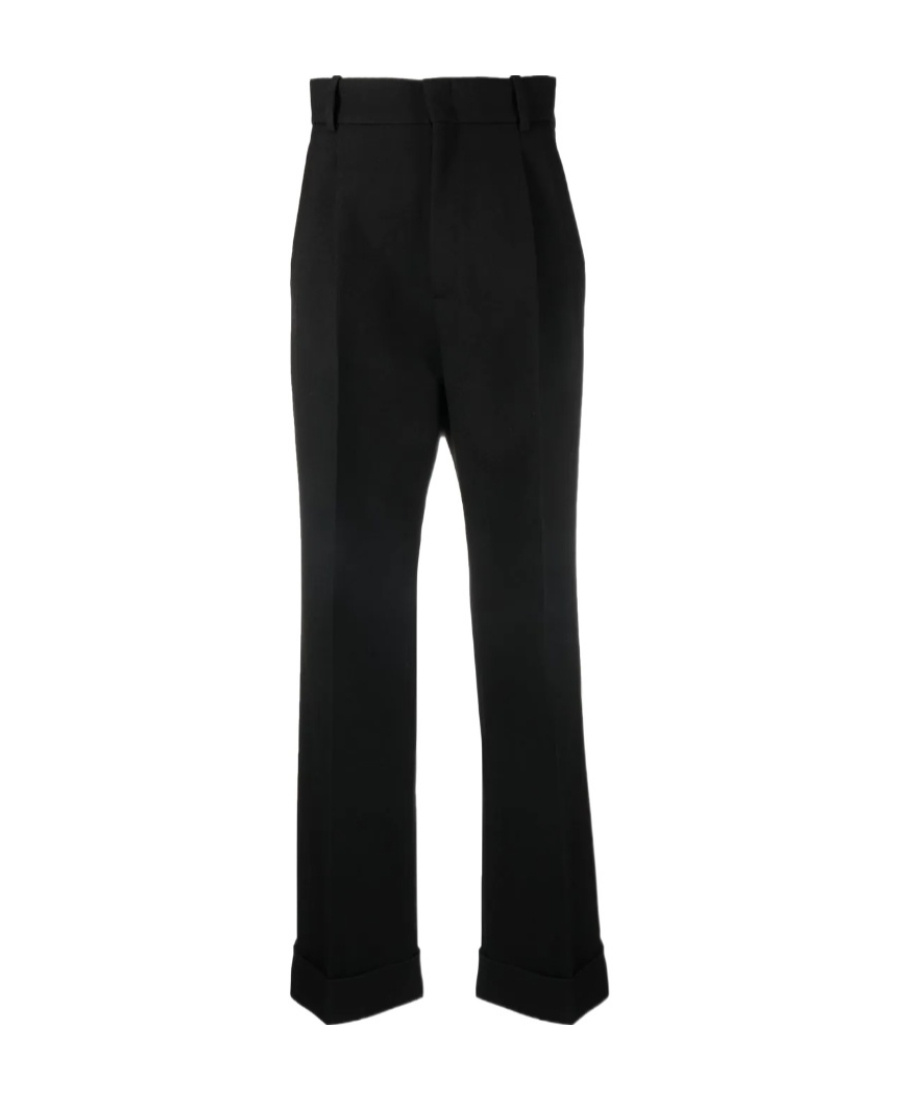 Gucci High-waisted Wool Trousers In Black