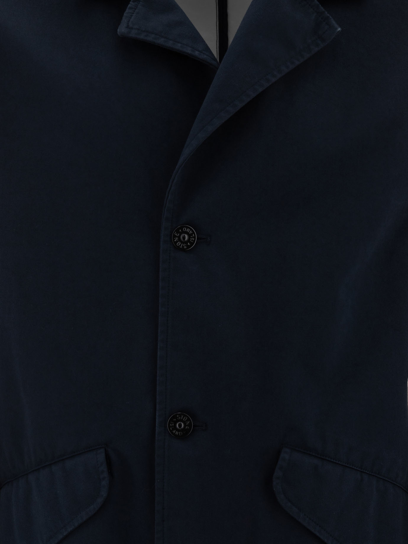 Stone Island Single-breasted Casual Jacket In Blue
