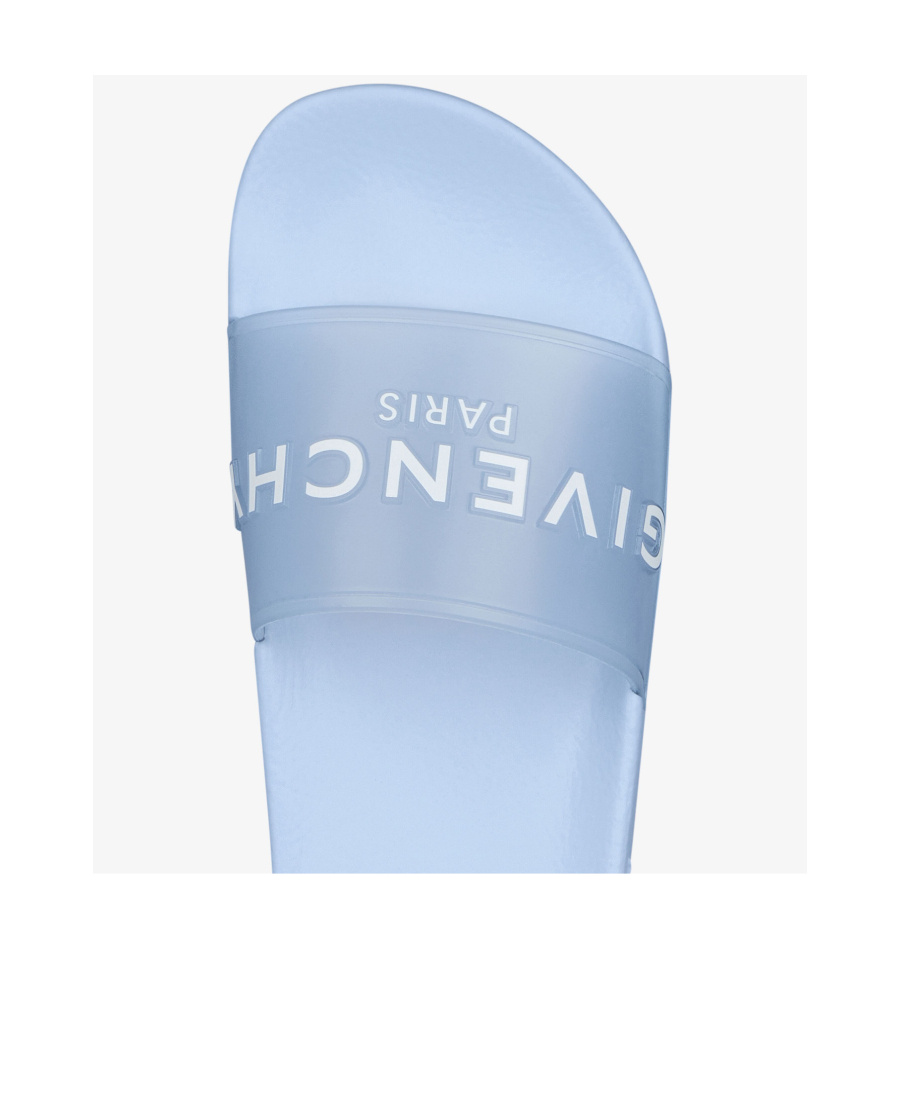 GIVENCHY GIVENCHY PARIS FLAT SANDALS IN TRANSPARENT RUBBER