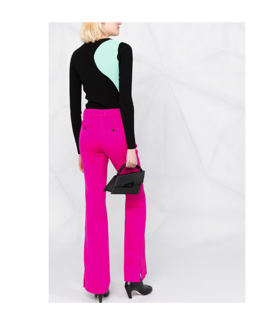 Ami Alexandre Mattiussi Flared Twill Trousers In Black