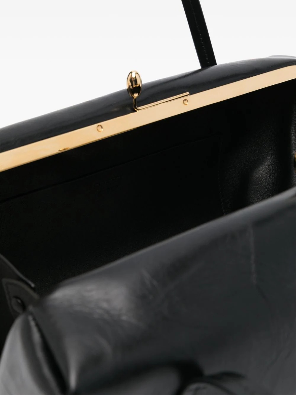 Jil Sander Small Goji Leather Shoulder Bag In Black