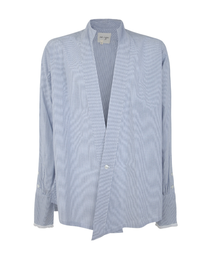 Greg Lauren Blue Striped Winged Gl1 Shirt In Gray