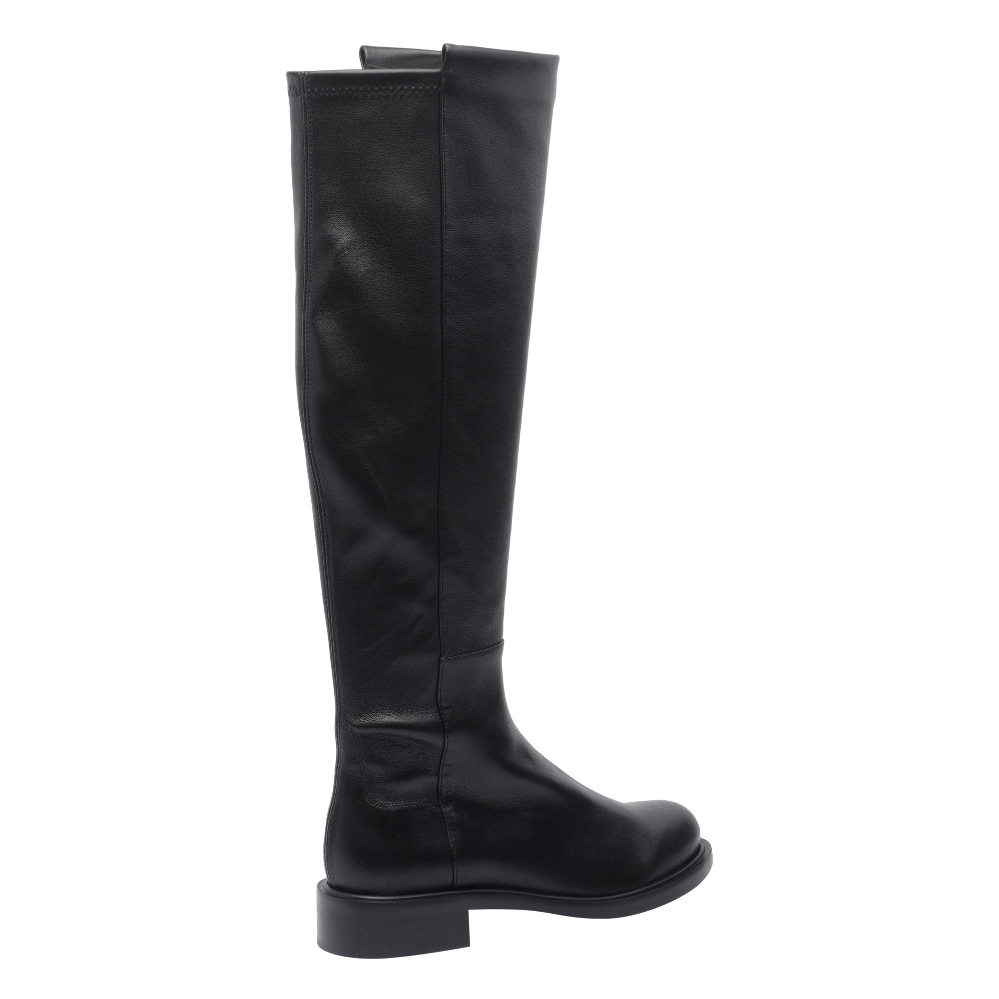 Stuart Weitzman High Leather Ankle Boots With Block Heel In Black