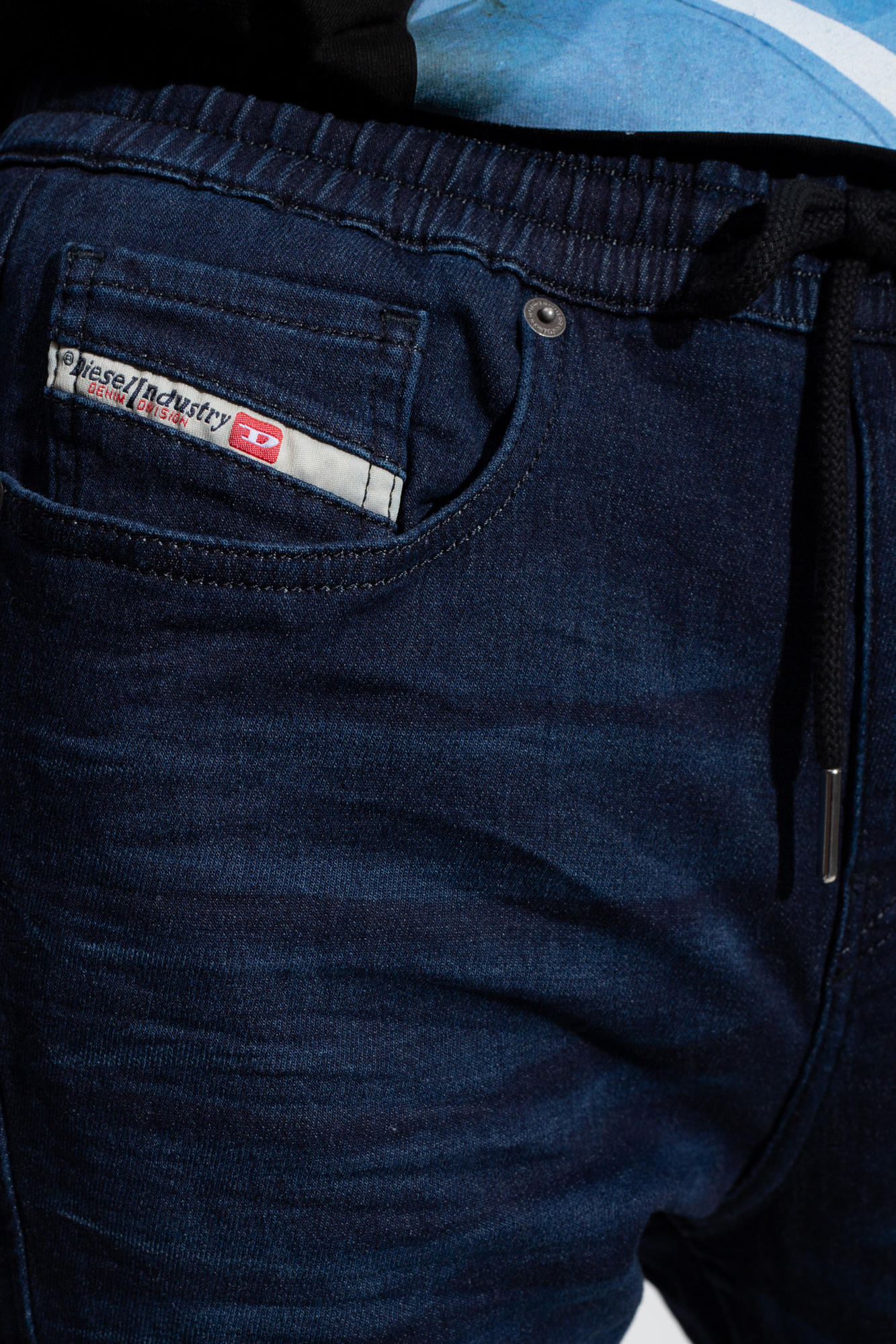 Shop Diesel D-ursy Track Slim-cut Jeans In Black