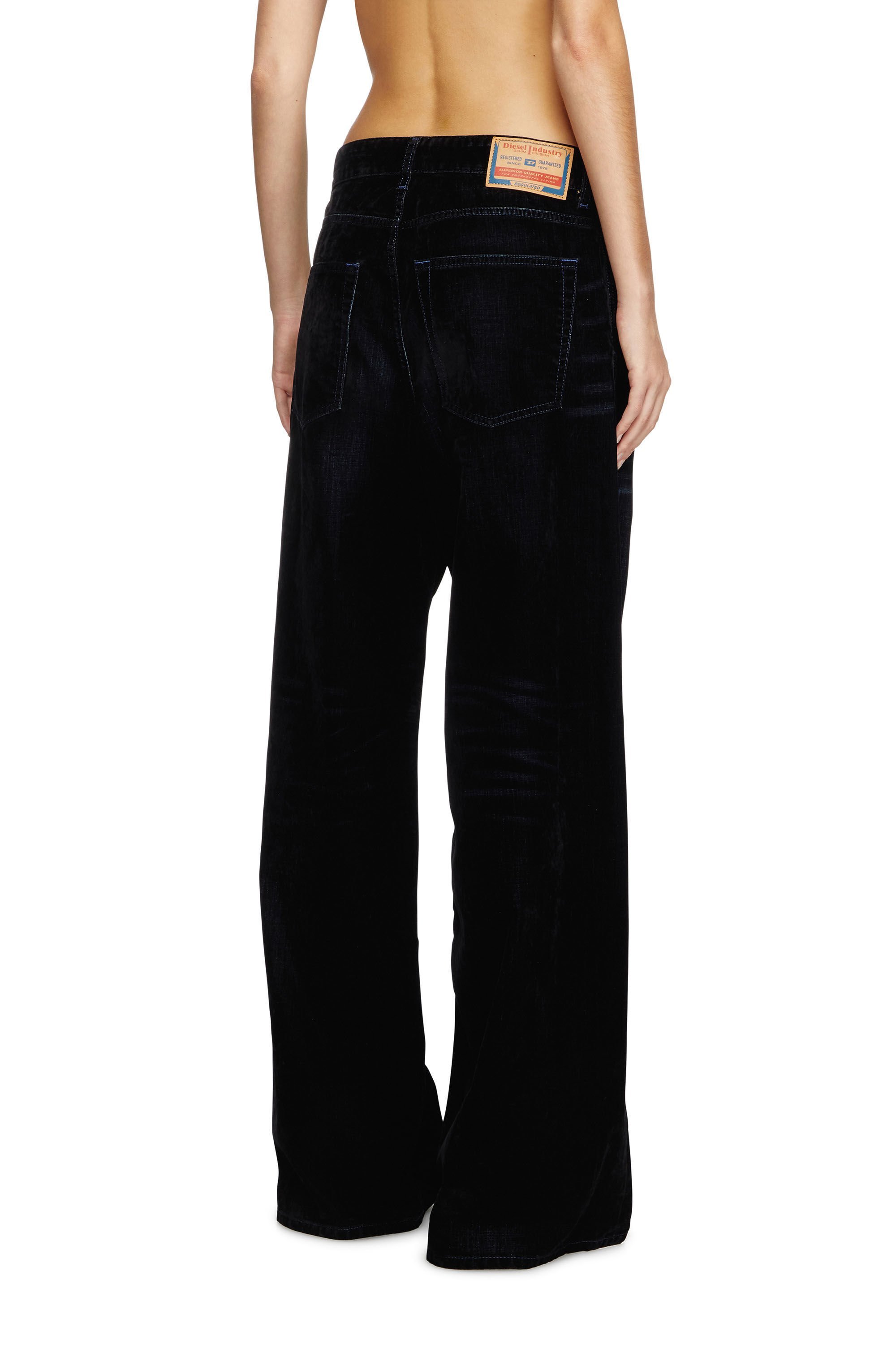 Diesel 1996 D-sire Low-rise Wide-leg Jeans In Black