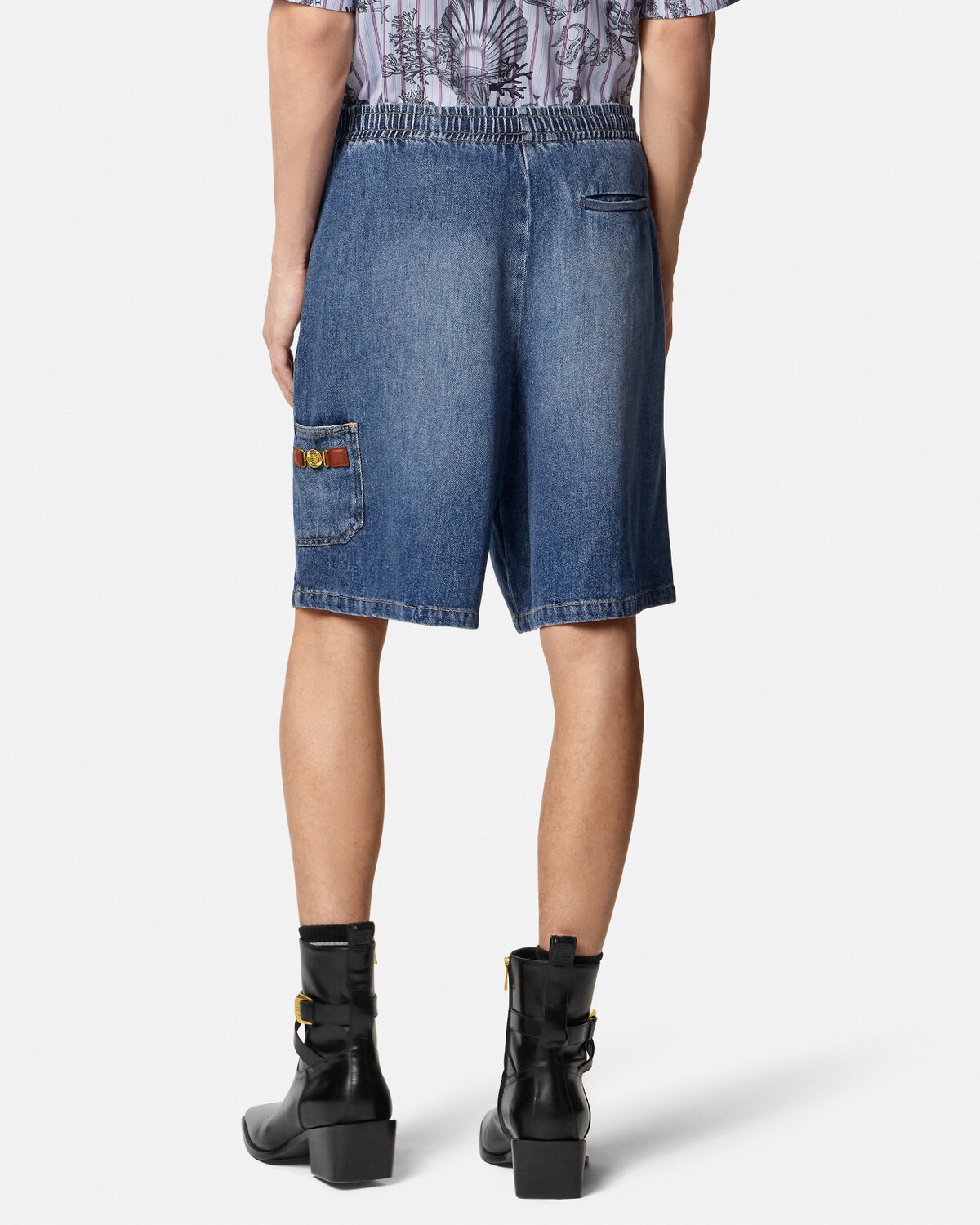 Versace Medusa Biggie Denim Shorts