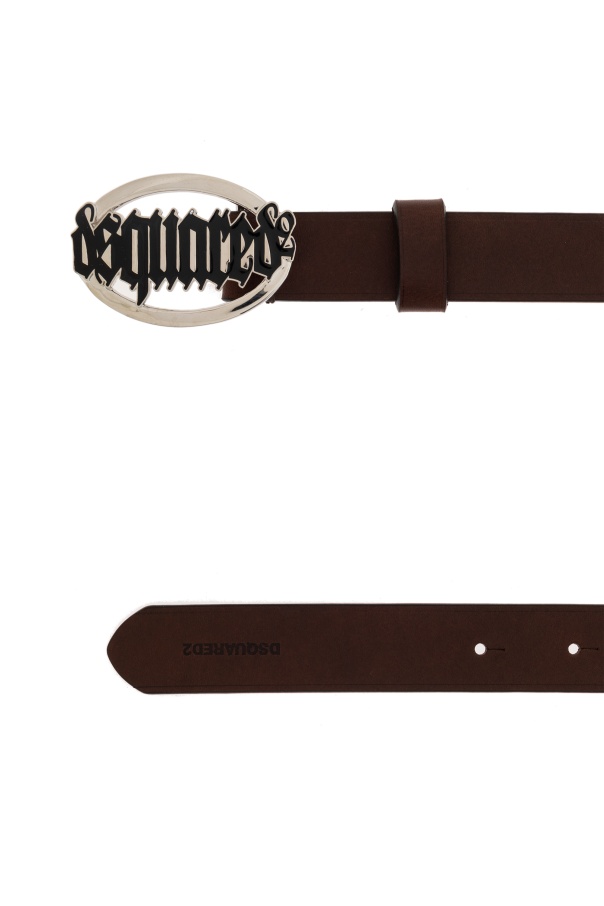 Dsquared2 Logo-buckle Belt In Black