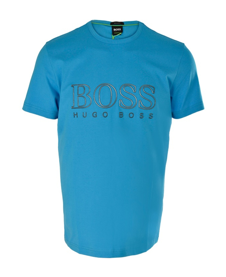 Hugo Boss Logo Short-sleeved T-shirt In Blue