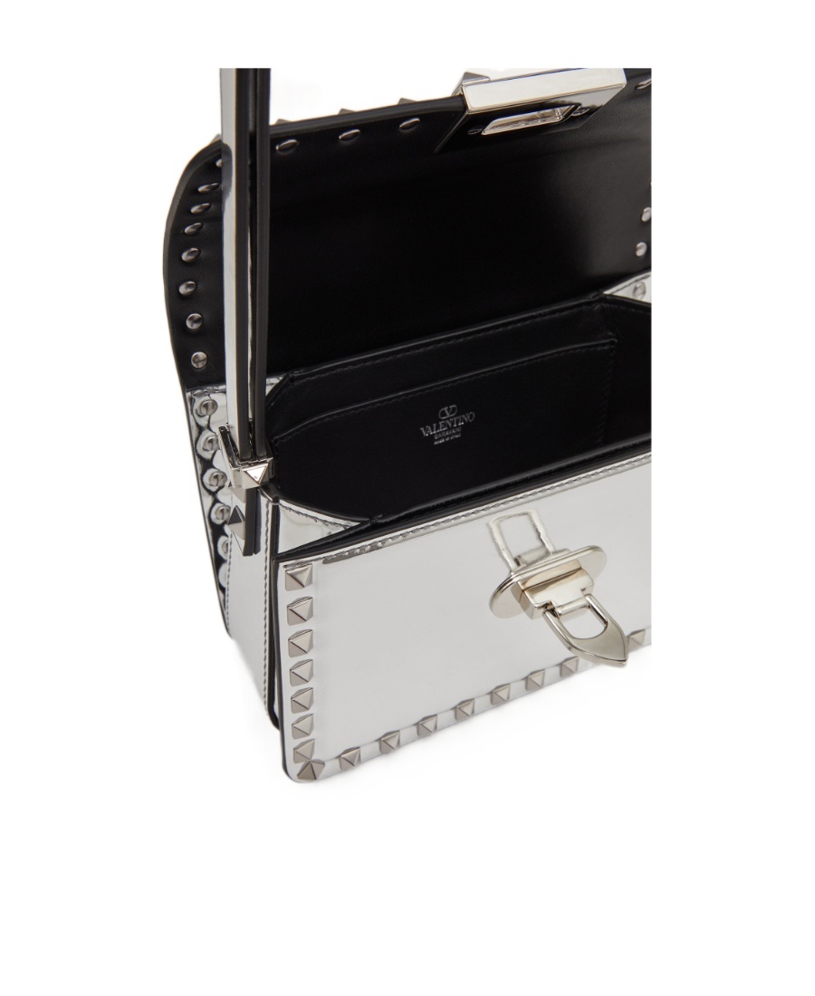 Valentino Small Rockstud23 Shoulder Bag In Gray