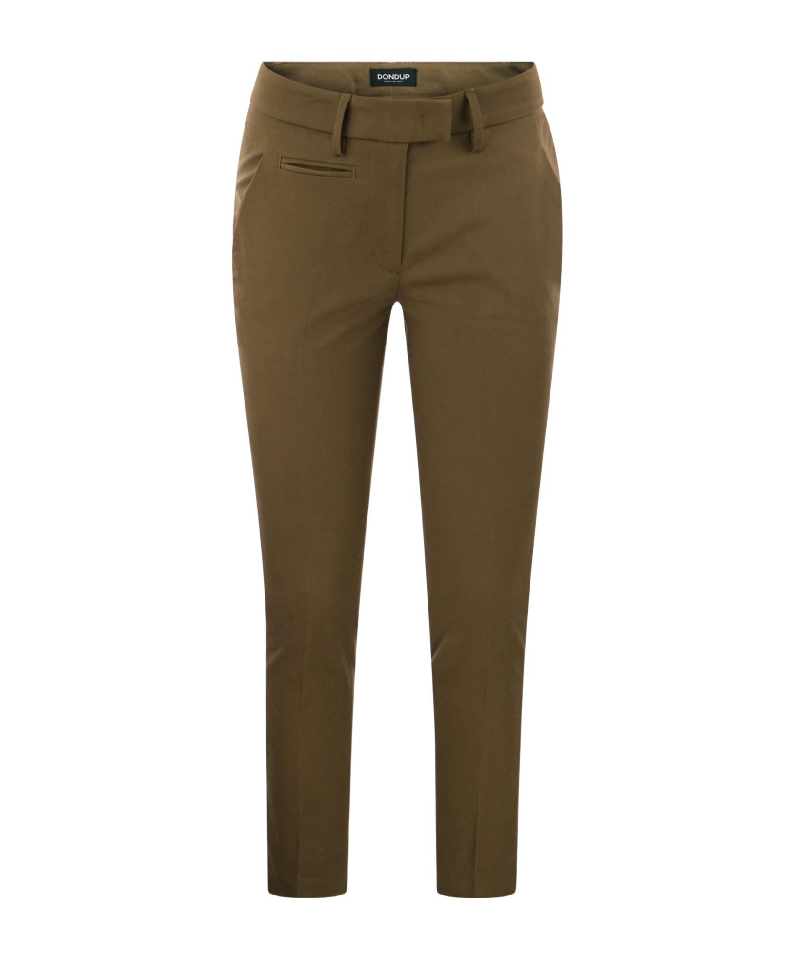 Dondup Straight Fit Slim Pants In Green